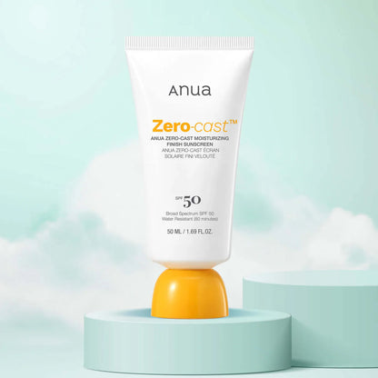 Anua Zero-Cast Sunscreen for all skin tones in Dubai – No-white-cast Korean sun protection for humid weather and high UV days with fast delivery in UAE.