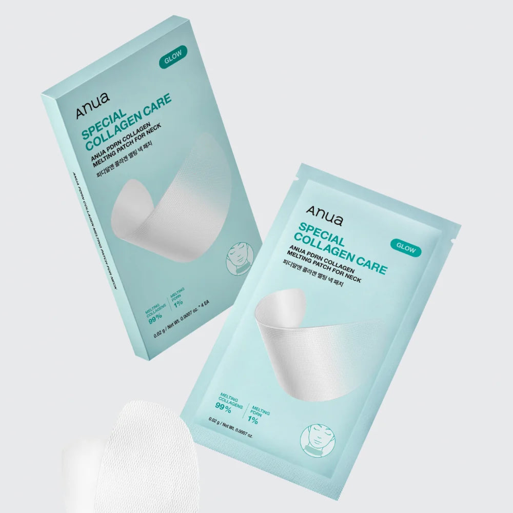 Trending K-beauty bio-tech treatment: Anua PDRN and collagen melting facial patches for a plump, smooth, and lifted complexion at Atelier De Glow UAE.