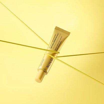 Golden, lightweight texture of Arencia Retinal Booster Shot – Fast-absorbing Korean anti-aging serum for a smooth "Glass Skin" finish at Atelier De Glow UAE.