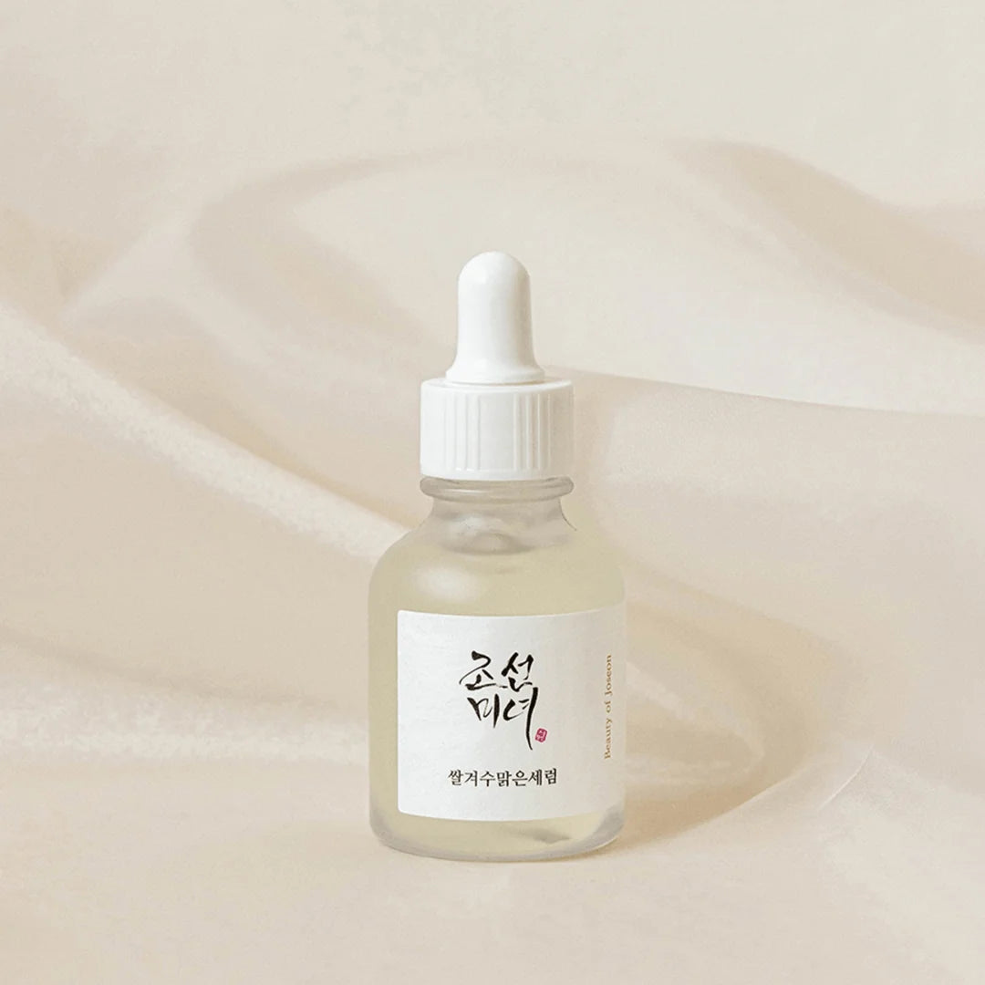 Watery, lightweight texture of Beauty of Joseon Glow Deep Serum – Fast-absorbing Korean skincare for "Glass Skin" luminosity at Atelier De Glow UAE.