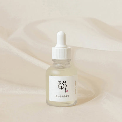 Watery, lightweight texture of Beauty of Joseon Glow Deep Serum – Fast-absorbing Korean skincare for "Glass Skin" luminosity at Atelier De Glow UAE.