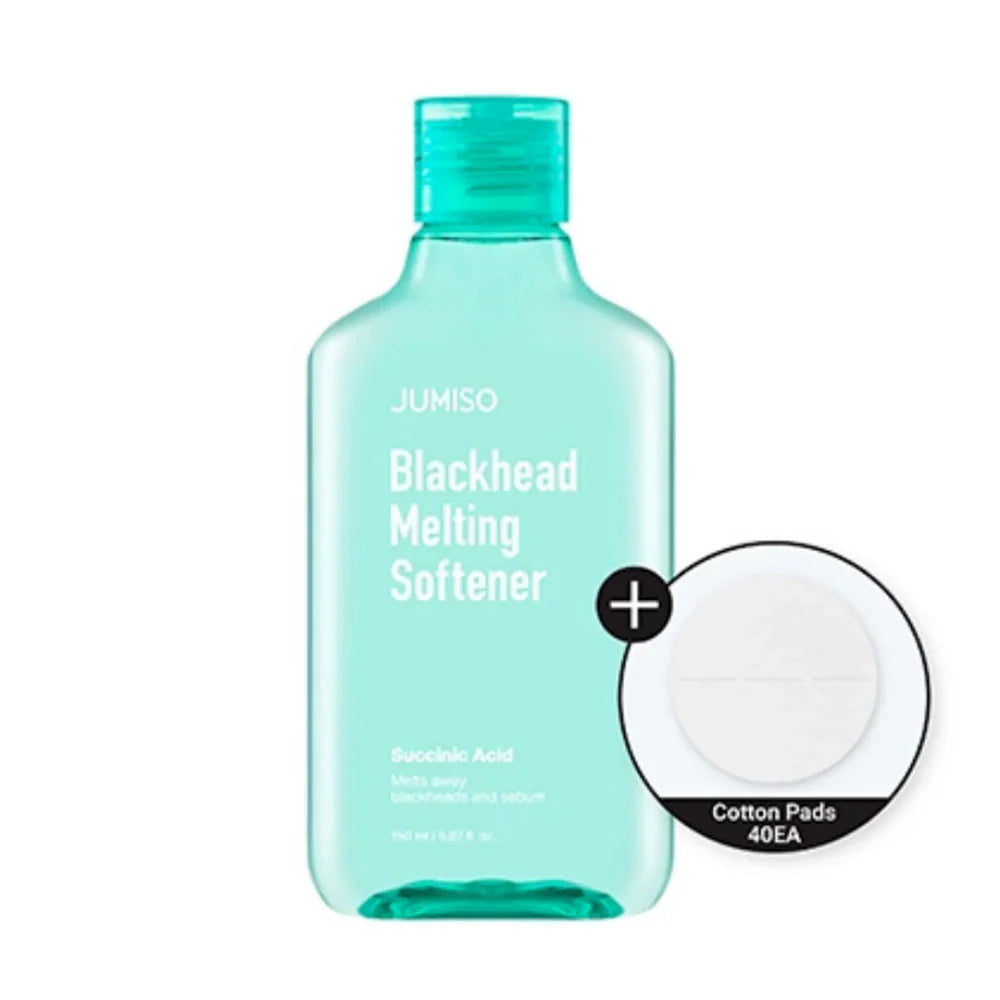 JUMISO Blackhead Melting Softener &amp; Cotton Set – Targeted pore treatment with AHA, BHA, and PHA melting complex available at Atelier De Glow UAE.