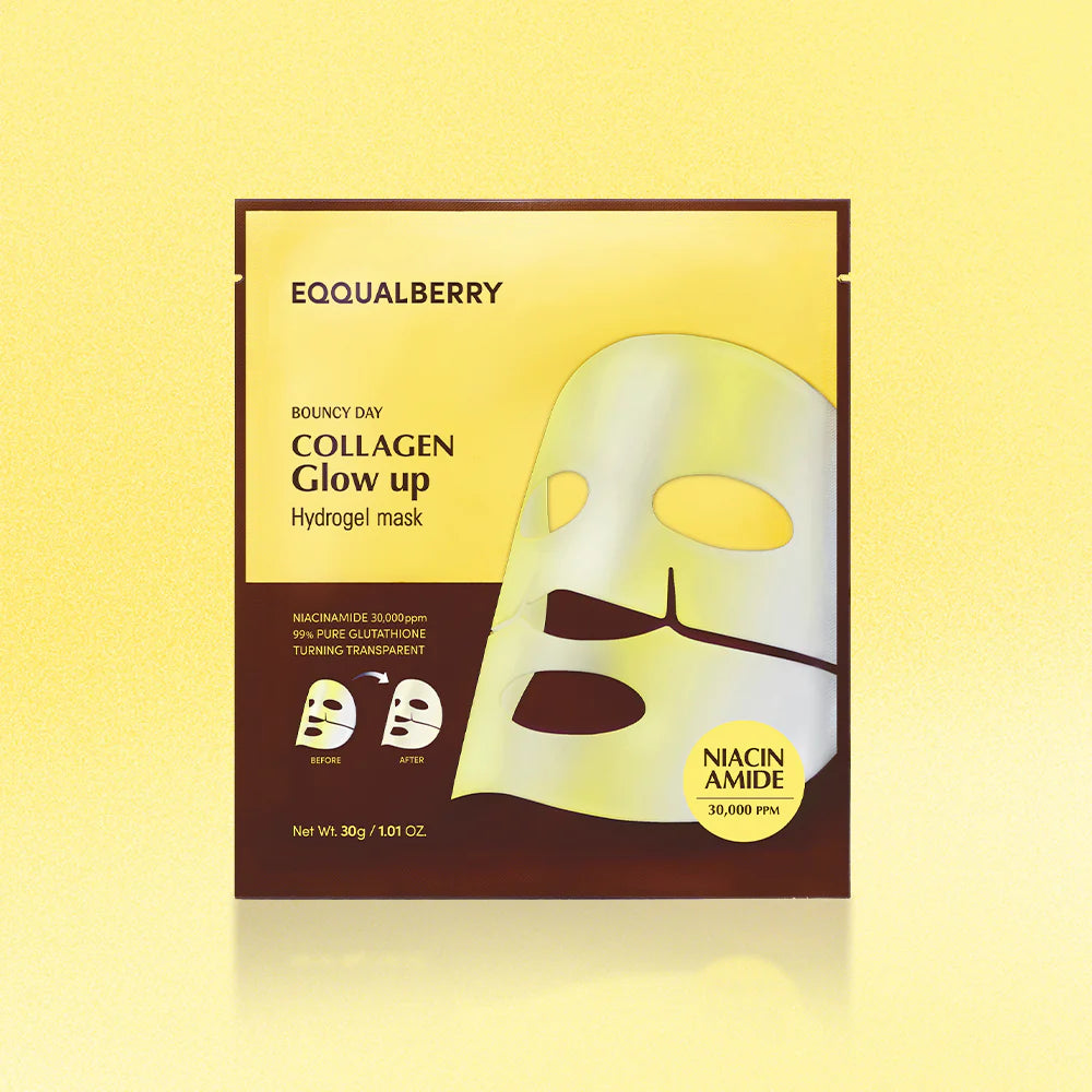 EQQUALBERRY  Collagen Glow up Hydrogel Mask Set 4EA