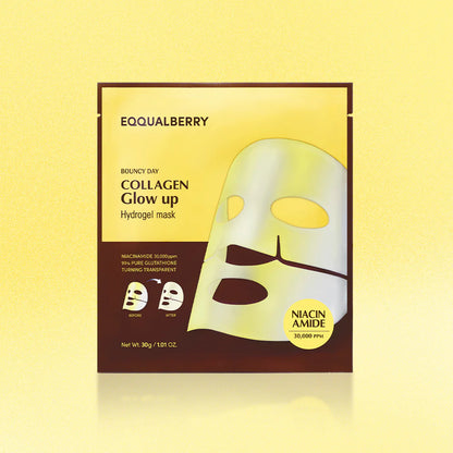 EQQUALBERRY  Collagen Glow up Hydrogel Mask Set 4EA