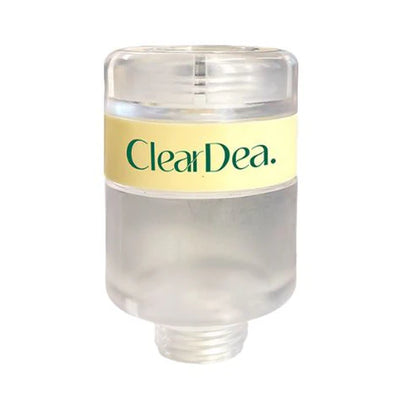 ClearDea Glow On and On Shower Cartridge Case – Professional transparent housing for Vitamin C shower filters available at Atelier De Glow UAE.