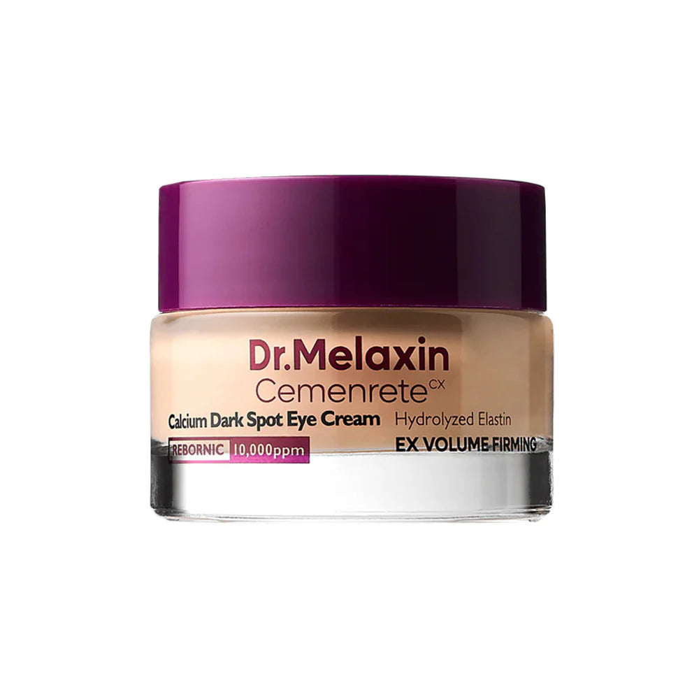 Dr.Melaxin Calcium Dark Spot Cover Eye Cream 15g – brightening eye treatment with calcium for reducing dark circles and improving skin density available at Atelier De Glow UAE.