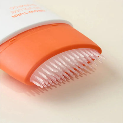lilyeve Grow Turn Exosome 3D Volume Brush Shampoo designed to revitalize flat, limp hair, soothe sensitive scalps, and add 3D volume available at Atelier De Glow UAE.