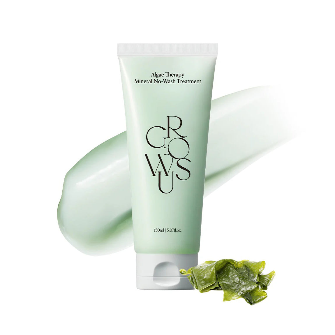 GROWUS Algae Therapy Mineral No-Wash Treatment – Korean leave-in hair treatment with Seaweed Extract and Pearl Powder available at Atelier De Glow UAE.