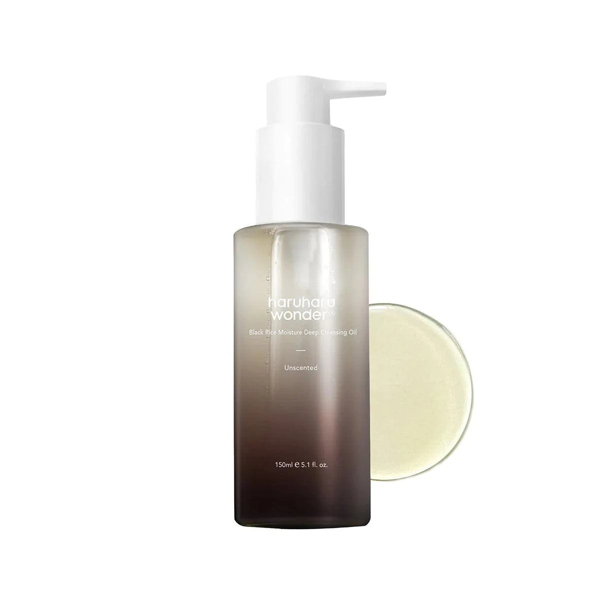 Haruharu Wonder cleansing oil for waterproof makeup, SPF removal, and clogged pores – Gentle, unscented deep cleansing treatment from Atelier De Glow UAE.