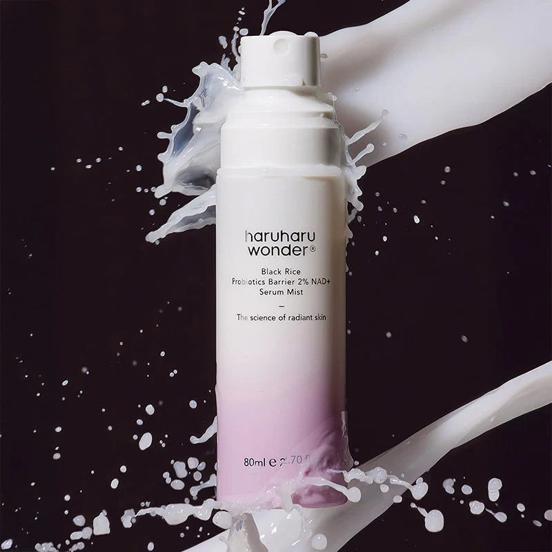 Haruharu Wonder NAD+ Serum Mist – Professional-grade "Longevity Shield" for achieving a bouncy, protected, and rejuvenated "Glass Skin" look, shop at Atelier De Glow UAE.