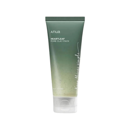 Anua Heartleaf Pore Clay Pack – Purifying Korean wash-off mask with Houttuynia Cordata and skin-balancing clay available at Atelier De Glow UAE.