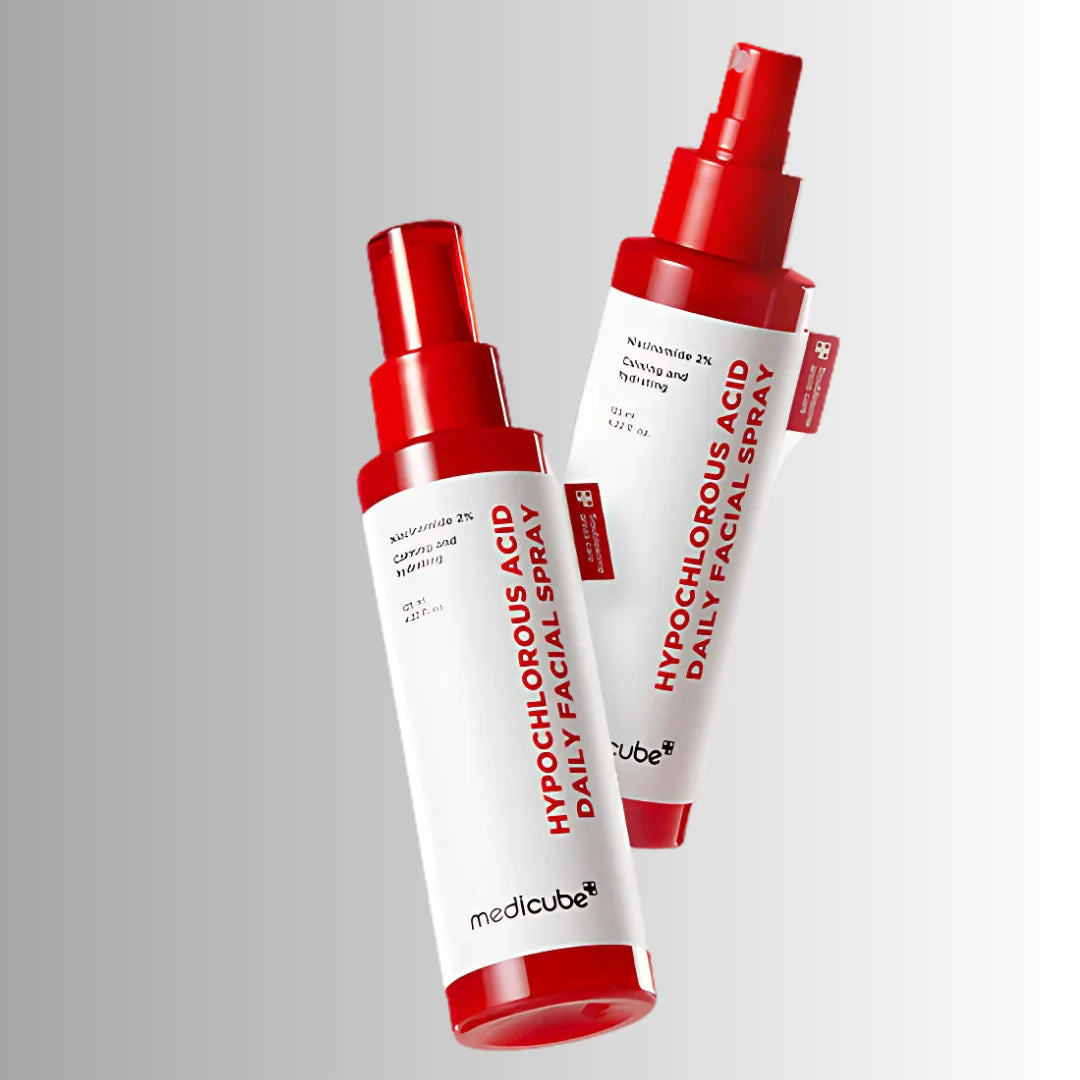 medicube spray for "Maskne," eczema, and skin irritation – Rapid soothing treatment to neutralize bacteria and redness from Atelier De Glow UAE.