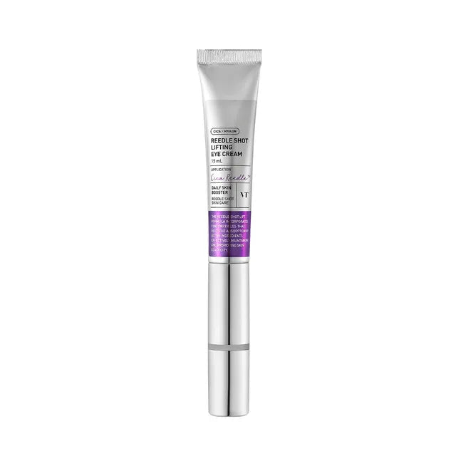 VT Reedle Shot Lifting Eye Cream 15ml – intensive anti-aging eye treatment with CICA REEDLE™ technology for firmer, smoother skin around the eyes available at Atelier De Glow UAE.