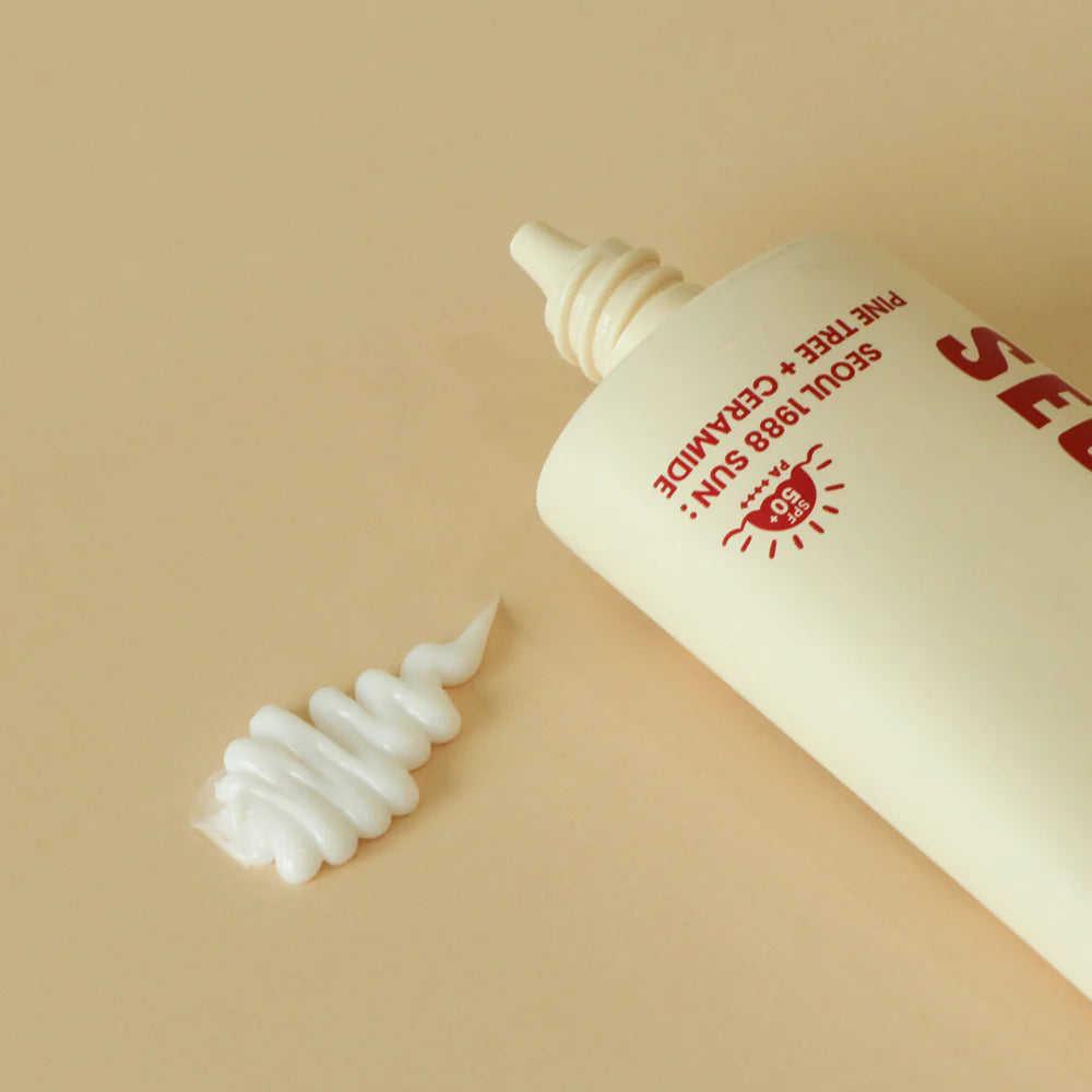 KSECRET Ceramide Sunscreen – Professional-grade "Moisture-Locking Atmospheric Veil" for maintaining a supple, fully shielded, and high-definition "Glass Skin" base, shop at Atelier De Glow UAE.