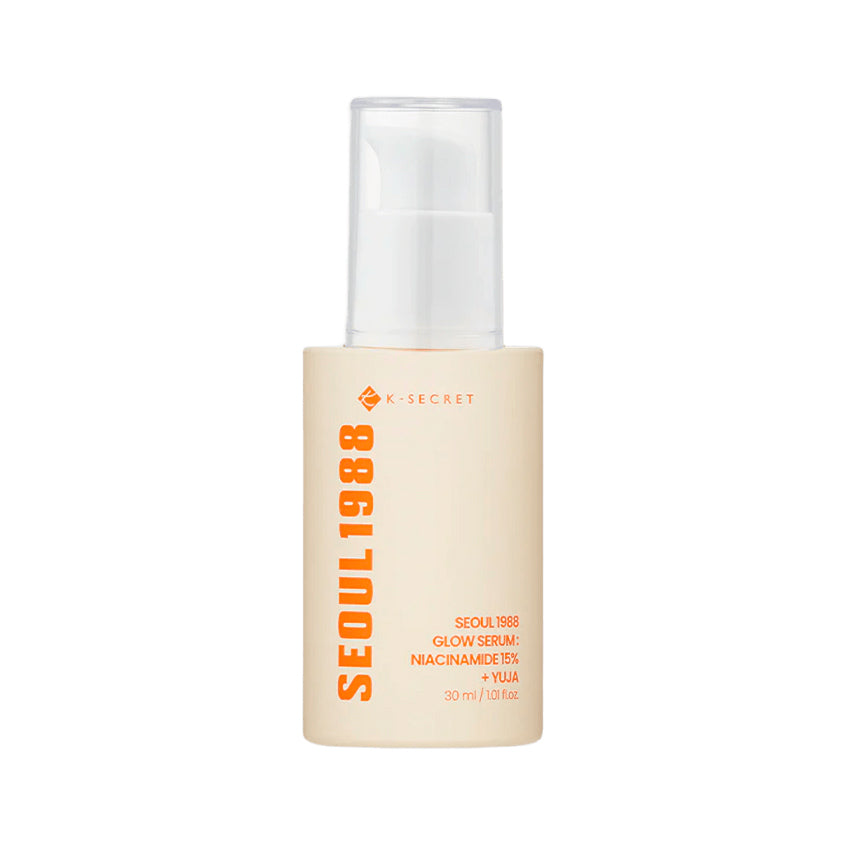 KSECRET SEOUL 1988 Glow Serum Niacinamide 15% + Yuja – 30ml high-strength dark spot correcting and pore-refining serum available at Atelier De Glow UAE.