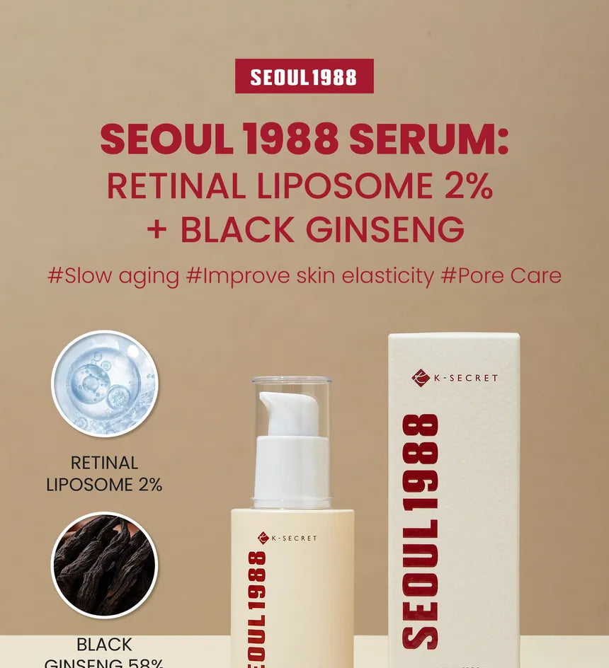 KSECRET SEOUL 1988 Serum : Retinal Liposome 2% + Black Ginseng