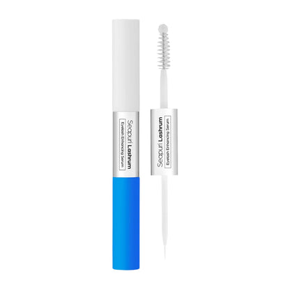 seapuri Lashrum Eyelash Enhancing Serum – 10g hormone-free lash growth serum formulated with multi-peptides, Biotin, and marine botanicals available at Atelier De Glow UAE.