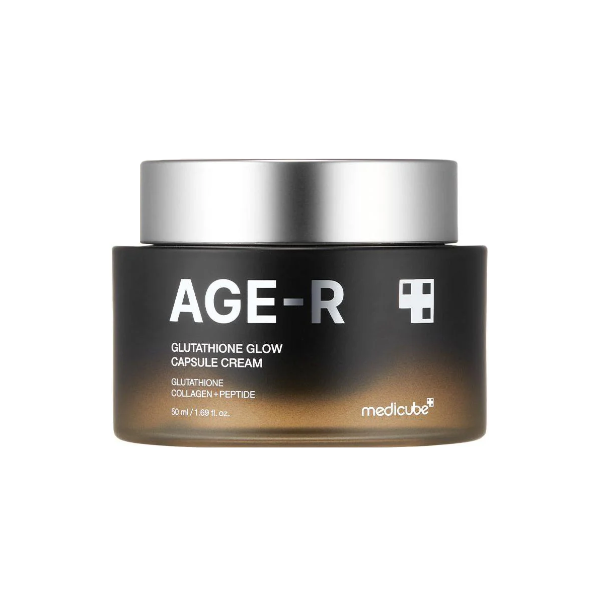 Medicube AGE-R Glutathione Glow Capsule Cream – 50ml high-purity clinical brightening gel-cream with active Glutathione capsules available at Atelier De Glow UAE.
