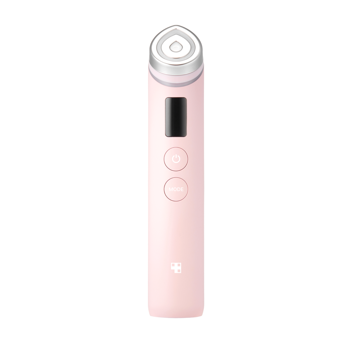 Premium black medical-grade ergonomic head of Medicube AGE-R Booster Pro showing the smart touch sensor emitting targeted LED light at Atelier De Glow UAE.