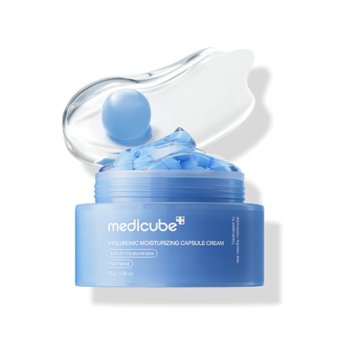 Medicube Hyaluronic Moisturizing Capsule Cream – 55g dual-texture clinical moisturizer with Multi-Weight Hyaluronic Acid and Ceramide Capsules available at Atelier De Glow UAE.