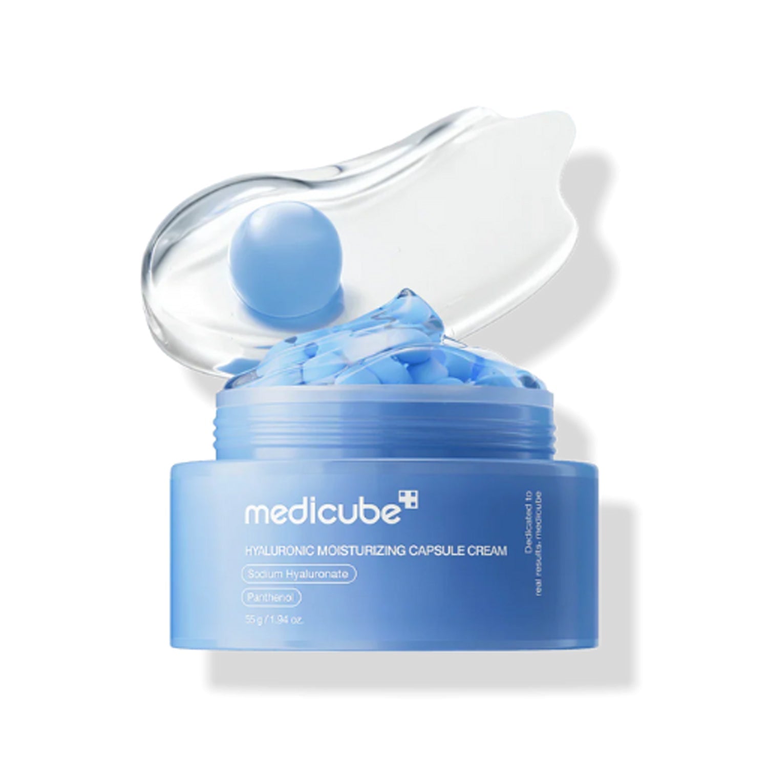 Medicube Hyaluronic Moisturizing Capsule Cream – 55g dual-texture clinical moisturizer with Multi-Weight Hyaluronic Acid and Ceramide Capsules available at Atelier De Glow UAE.