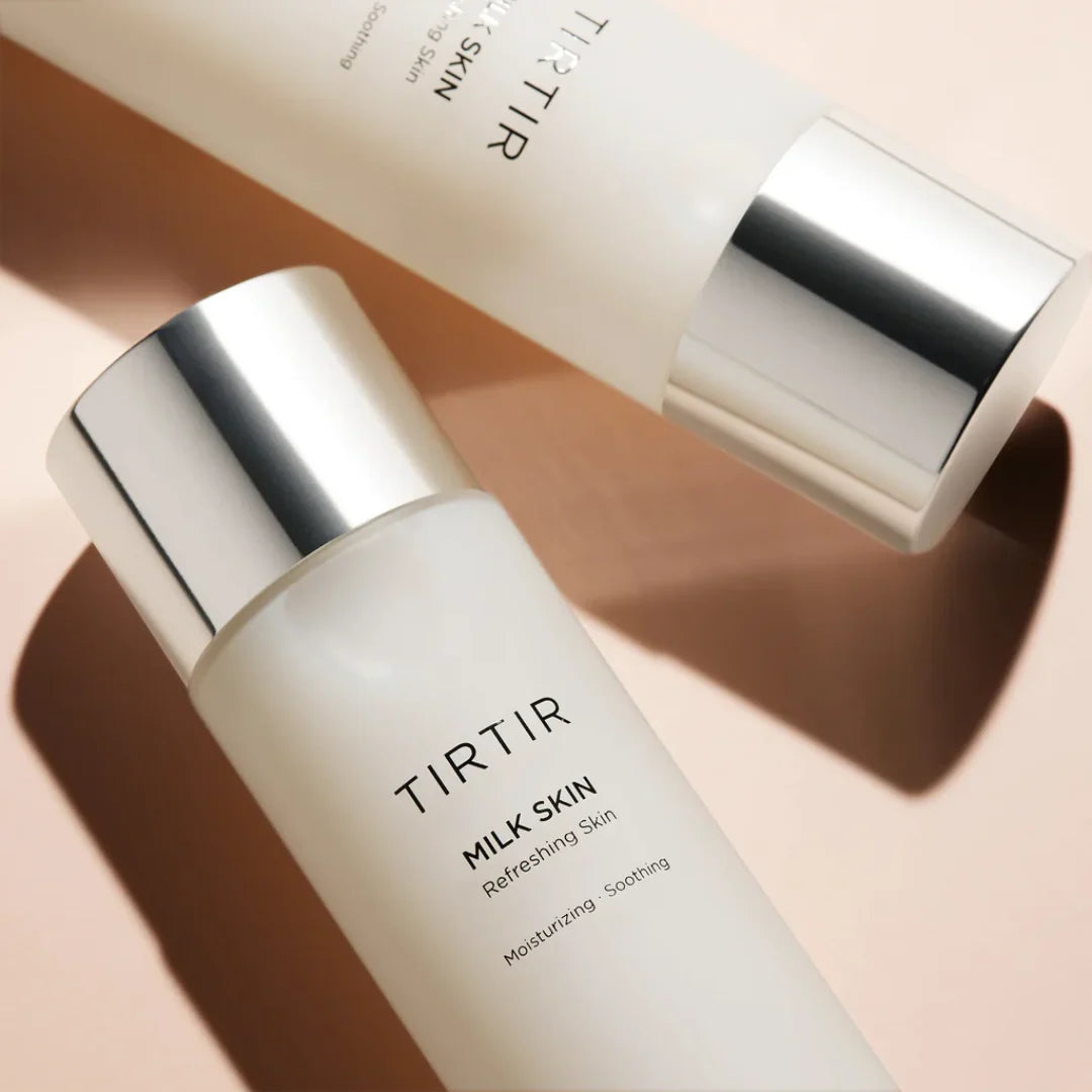 Rich, milky, and non-sticky essence-toner texture by TIRTIR that leaves skin feeling intensely moisturized, soft, and radiant at Atelier De Glow UAE.