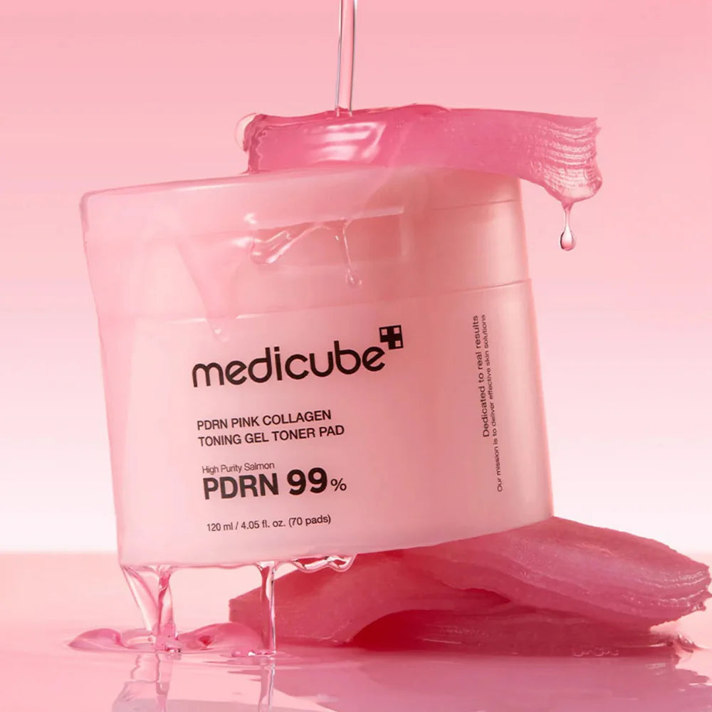 Medicube PDRN Pink Collagen Toning Gel Toner Pad | Atelier De Glow UAE