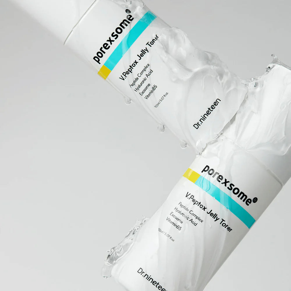 Dr.nineteen V.Peptox toner for sagging pores, loss of firmness, and "V-line" contouring – Lifting Korean jelly toner from Atelier De Glow UAE.