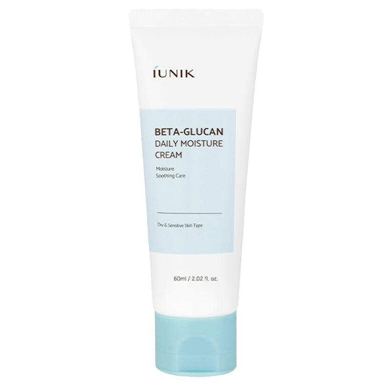 iUNIK Beta-Glucan Daily Moisture Cream – 60ml intensive barrier-repair and deeply hydrating face moisturizer available at Atelier De Glow UAE.