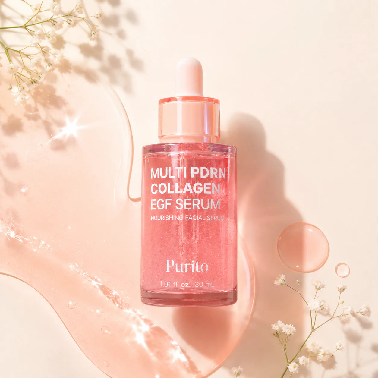 Purito SEOUL Multi PDRN Collagen EGF Serum for targeting loss of firmness, dullness, and fine lines to restore a youthful, resilient complexion from Atelier De Glow UAE.
