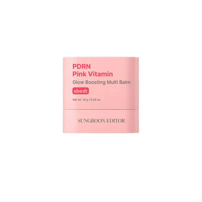 SUNGBOON EDITOR PDRN Pink Vitamin Glow Boosting Multi Balm 10g – nourishing anti-aging and elasticity stick formulated with D-PDRN and Volufiline at Atelier De Glow UAE.