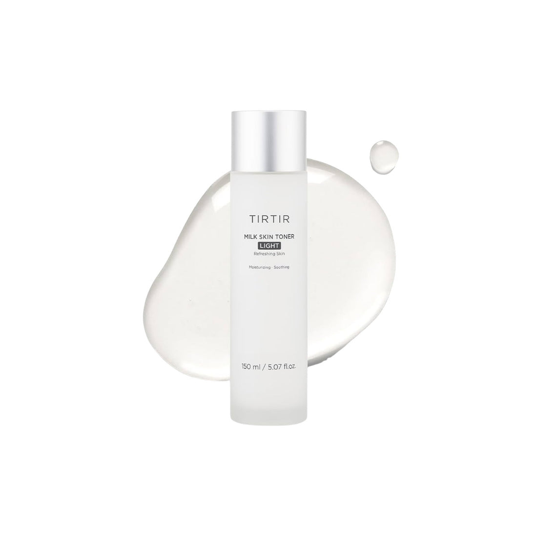 TIRTIR Milk Skin Toner Light 150ml – lightweight, hydrating milky essence toner for deep hydration and glass-skin glow, available at Atelier De Glow UAE.