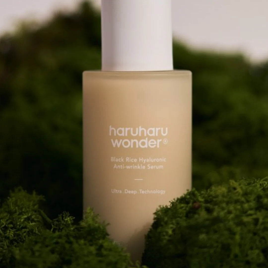Haruharu Wonder Black Rice – Professional-grade "Density Booster" for achieving a firm, bouncy, and radiant "Glass Skin" complexion, shop at Atelier De Glow UAE.