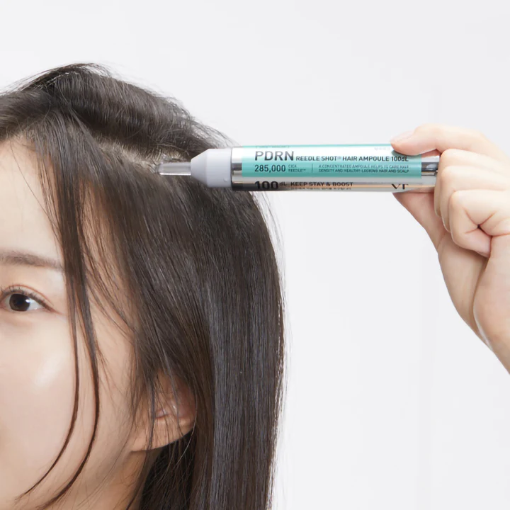 VT PDRN Hair Shot – Professional-grade "Scalp Bio-Stimulator" for achieving voluminous, thick, and healthy-looking hair at the root, shop at Atelier De Glow UAE.