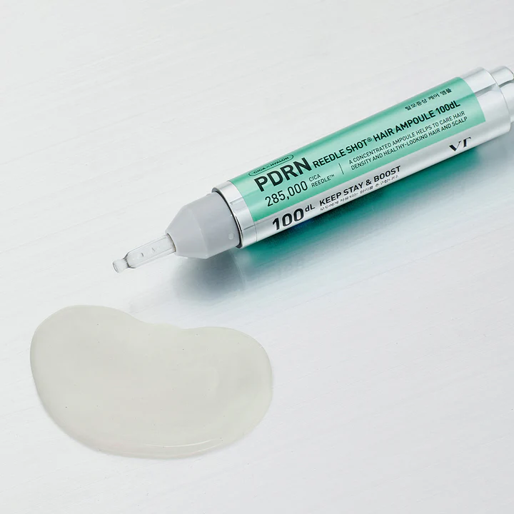 VT hair treatment for thinning hair, scalp hollowing, and weak roots – Micro-channeling scalp serum to boost follicle health from Atelier De Glow UAE.