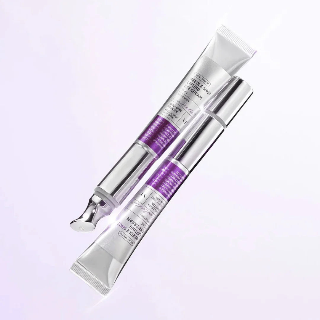 VT Reedle Shot Lifting Eye Cream for targeting fine lines, wrinkles, and loss of elasticity to provide a lifted and refreshed under-eye appearance from Atelier De Glow UAE.