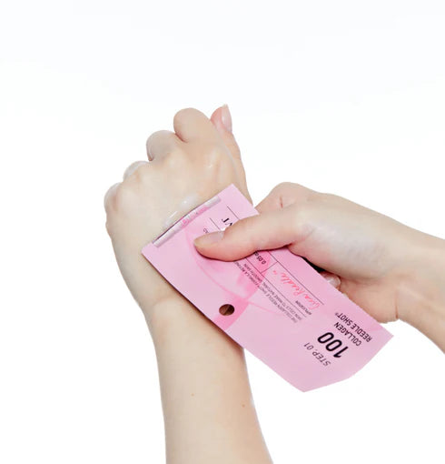 VT Reedle Shot 100 Mask – Professional-grade "Dermal Plumping Treatment" for achieving an instant, tightly contoured, and high-definition "Glass Skin" finish, shop at Atelier De Glow UAE.