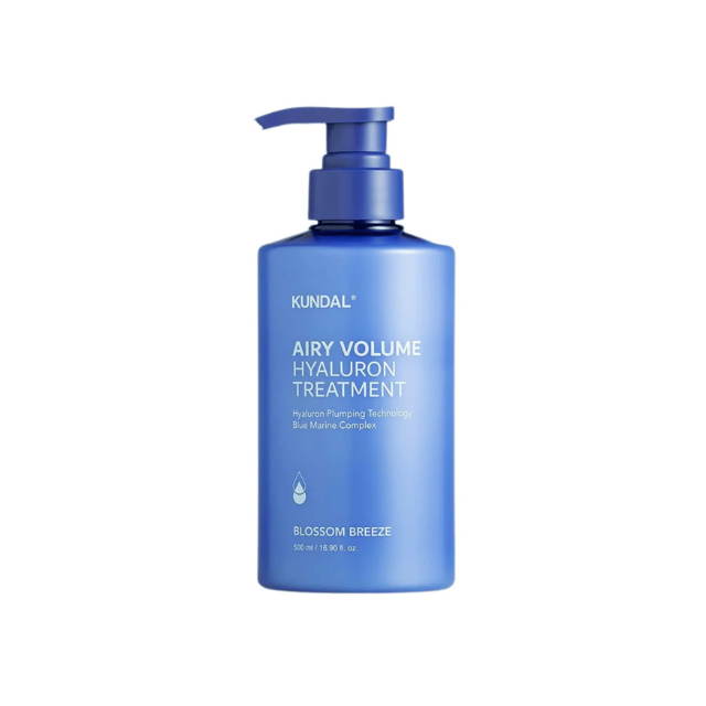 KUNDAL Airy Volume Hyaluron Treatment – 500ml jumbo sizing weightless hydrating and volumizing salon hair conditioner available at Atelier De Glow UAE.