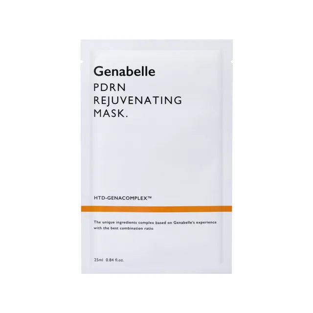 Genabelle PDRN Rejuvenating Mask – 5EA professional Korean sheet masks featuring Salmon DNA (PDRN) for cellular regeneration at Atelier De Glow UAE.