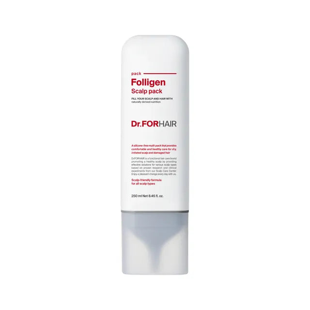 DR.FORHAIR Folligen Scalp Pack – 250ml professional Korean scalp treatment with liposome-encapsulated Biotin and Ceramides available at Atelier De Glow UAE.