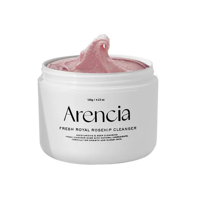 Arencia Royal Rosehip Cleanser – Handcrafted Korean facial cleanser with Rosehip oil and botanical extracts available at Atelier De Glow UAE.