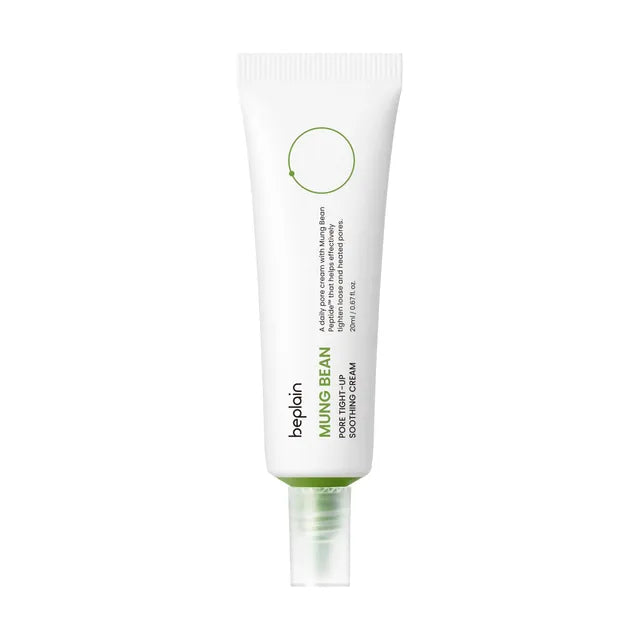 beplain Mung Bean Pore Tight-up Soothing Cream – 60ml Korean moisturizer with Mung Bean Peptides and cooling agents available at Atelier De Glow UAE.
