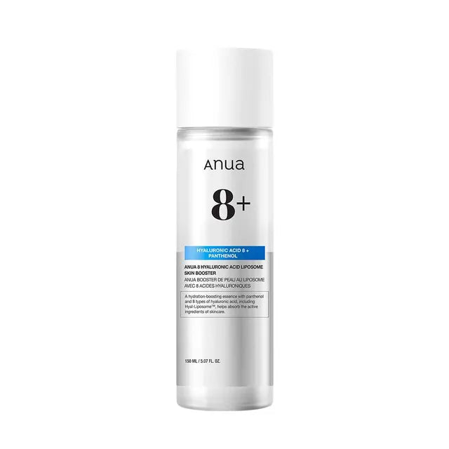 Anua 8 Hyaluronic Acid Liposome Skin Booster 150ml – Advanced Korean liposomal delivery system with 8 types of Hyaluronic Acid available at Atelier De Glow UAE.