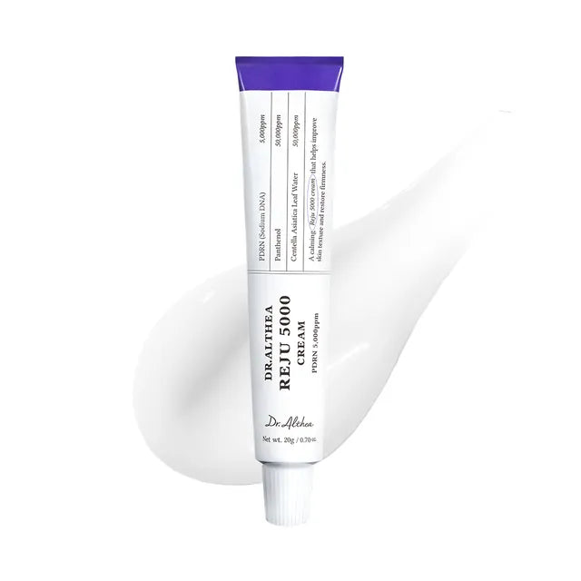 Dr. Althea Reju 5000 Cream – 20g professional-grade Korean recovery cream with PDRN Salmon DNA available at Atelier De Glow UAE.