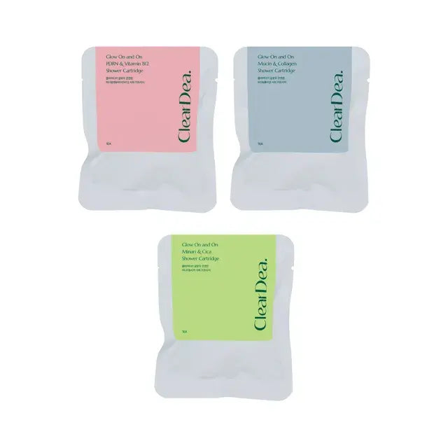 ClearDea Glow On and On Shower Cartridge – Korean Vitamin C shower filter for neutralizing chlorine and heavy metals available at Atelier De Glow UK.