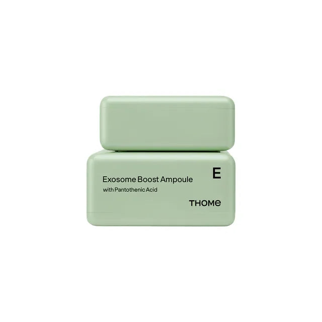THOME Exosome Boost Ampoule – 50g high-tech Korean serum with Exosomes and growth factors available at Atelier De Glow UAE.