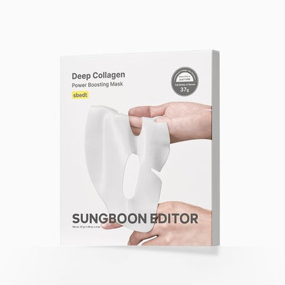 SUNGBOON EDITOR Deep Collagen Mask – Professional-grade "Overnight Pore-Compressing Cushion &amp; Liquid Scaffold" for a tight, high-definition "Glass Skin" lift, shop at Atelier De Glow UAE.