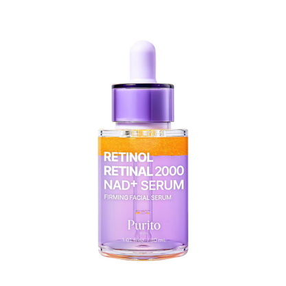 Purito SEOUL Retinol Retinal 2000 NAD+ Serum – 30ml high-performance dual retinoid and cellular longevity anti-aging serum available at Atelier De Glow UAE.
