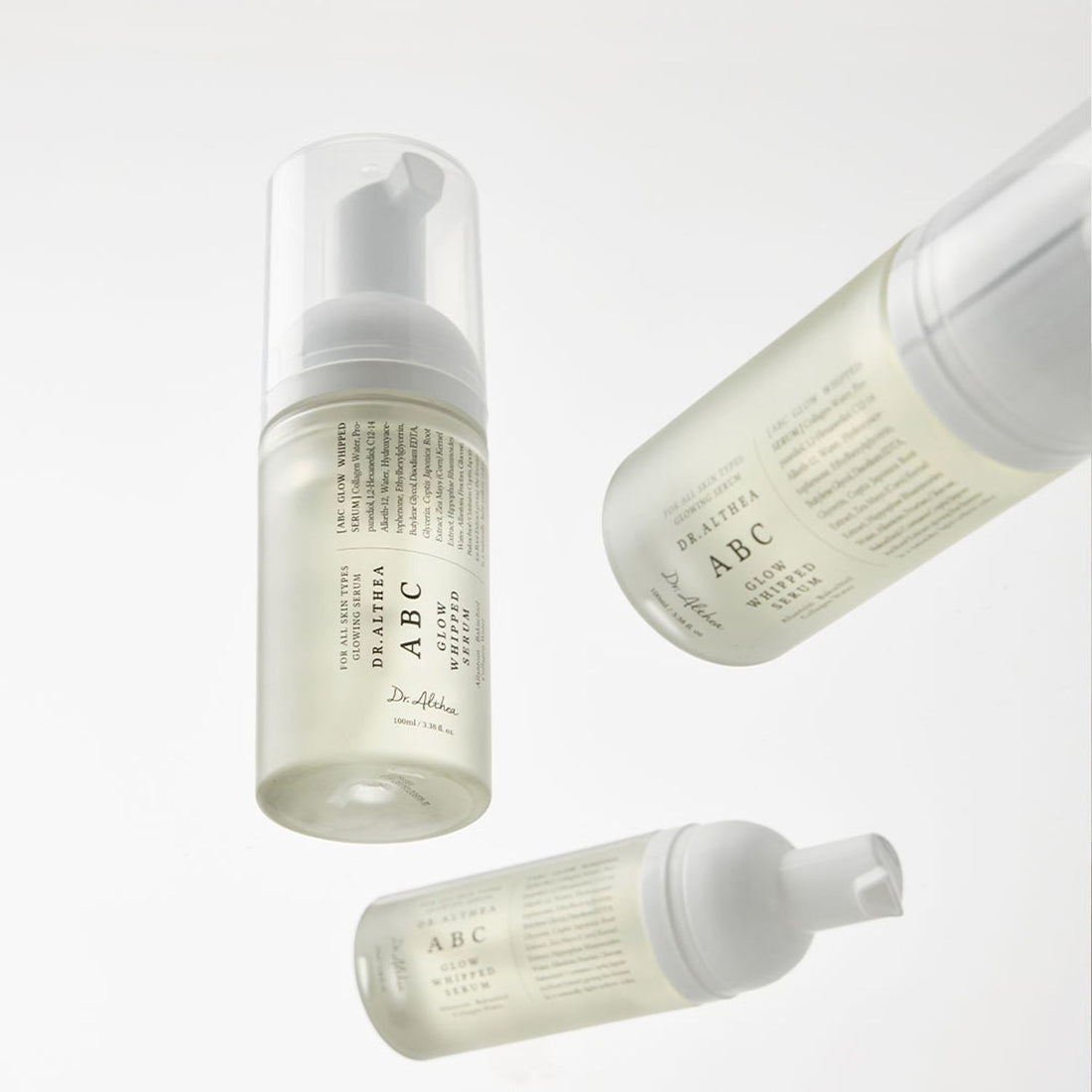 Aesthetic whipped cream texture of Dr. Althea ABC Serum - Lightweight non-greasy glow formula - Atelier De Glow UAE