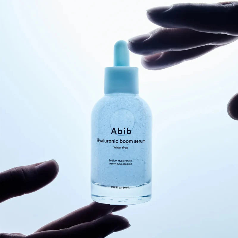 Abib Hyaluronic Boom Serum Water Drop – K-beauty "Hydration-Boosting Glass Skin Serum" for a smooth, radiant, and deeply moisturized complexion, shop at Atelier De Glow UAE.
